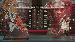 NBA 2K24 20032004 Los Angeles Lakers vs 19971998 Chicago Bulls [upl. by Tahmosh]