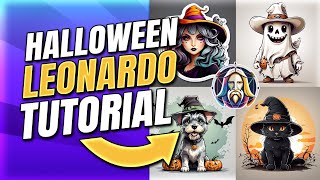 Leonardo Ai Halloween TShirt Tutorial for Print on Demand [upl. by Sine191]