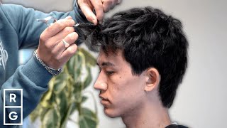 He Wanted a Shorter MESSY Textured Haircut for Summer Full Haircut amp Styling Tutorial [upl. by Angelika]