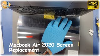 Macbook Air 2020 M1 Chip Screen Replacement Macbookair apple repair 4k K [upl. by Rawdon]