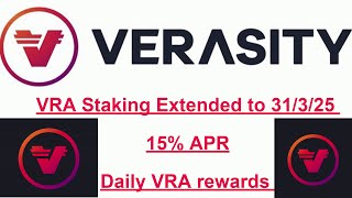 Verasity  VRA  Staking extended to 31325 Carbon Browser  CSIX partnership  huge year ahead [upl. by Othilia51]