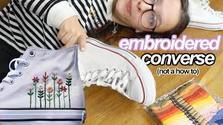 how to embroidered converse timelapse [upl. by Mcmaster]