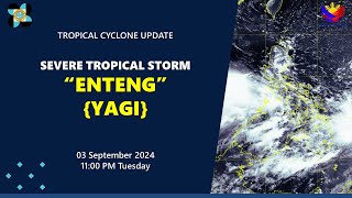 Press Briefing Severe Tropical Storm EntengPH YAGI 1100 PM Update September 3 2024  Tuesday [upl. by Ambrogino]