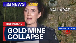 Victoria gold mine collapse traps worker underground  9 News Australia [upl. by Katherina454]