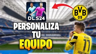 ✅¿CÓMO PERSONALIZAR EL ESTADIO LOGO Y EQUIPACIÓN DE TU EQUIPO EN DLS 24  TINITOS DLS [upl. by Cone]