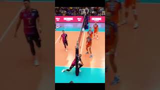 great pass behind the net😧Volleyball [upl. by Alberto]