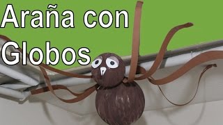 Araña con globos para halloween Spider balloon [upl. by Sissie]