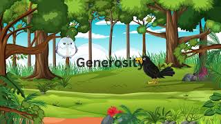 Learn with Hari  Generosity story of crow and sparrow story kid moralstories kidslearning [upl. by Kcirddot]