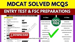 MDCAT Past Papers MCQs Solved  PMDC MDCAT Entry Test Preparations Biology FSC MCQs with Answer Keys [upl. by Akihc575]