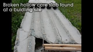 Broken hollowcore slab found at a building site [upl. by Niawd]