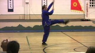 Northern Shaolin Rising Block Spear Performance by Joseph Vigneri of 10000 Victories Kung Fu School [upl. by Karli]