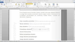 Word  Formularze [upl. by Eeral]