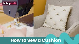 How to Make a Cushion Cover  Sewing  Hobbycraft [upl. by Anavoj811]