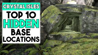 ARK CRYSTAL ISLES Top 10 HIDDEN Base Locations [upl. by Rotow696]