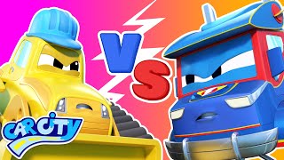 Super Bulldozer stops the EVIL ROBOT  Bulldozer Compilation for Kids  Super Truck [upl. by Oribel]