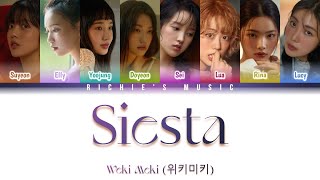 Weki Meki 위키미키  Siesta Color Coded Lyrics HanRomEng [upl. by Elleiand311]