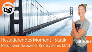 Resultierendes Moment bestimmen  Statik  Resultierende ebener Kraftsysteme 23  Einfach erklärt [upl. by Damle645]