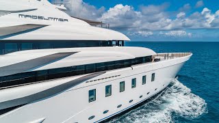 115m Superyacht LADY JORGIA transits the Kiel Canal [upl. by Sebastiano]