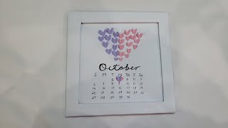 Make October calendar  cute October calendar  LAIBA CREATIVITY CORNER [upl. by Noved]