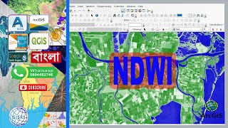 NDWIHow to calculate Normalize Difference Water Index in ArcGISনরমালাইজড ডিফারেন্স ওয়াটার ইনডেক্স [upl. by Sllew]