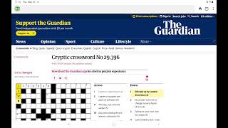 Guardian Cryptic Crossword Thursday 30 May 2024 [upl. by Natsyrk]