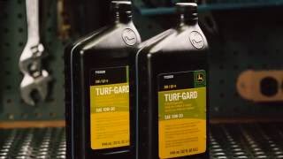 How To Change Oil amp Oil Filter  John Deere ZTrak Zero Turn Mower [upl. by Jacquenette]