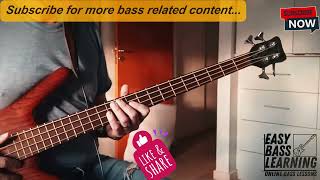 Slap Bass Line with Ghost Notes and other techniques and Tabs on Screen [upl. by Etnomed]