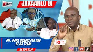 🚨🚨TFM LIVE  JAKAARLO BI avec Pape Abdoulaye DER et sa team  20 SEPTEMBRE 2024 [upl. by Irrek]