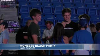 McNeese block party moved for weather [upl. by Swirsky]