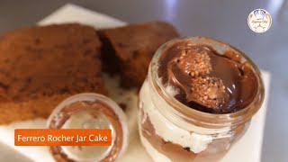 No Bake Ferrero Rocher Cake  Egg Less Cake Recipe  Homemade Jar Cake  Christmas Dessert Recipe [upl. by Oram336]