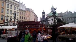 Christmas market in Krakow Poland [upl. by Adlihtam]