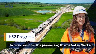 HS2 celebrates halfway point for pioneering Thame Valley Viaduct [upl. by Kennett]