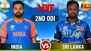 Live India vs Sri Lanka 2nd ODI  IND vs SL Live Cricket match Today [upl. by Yecam]