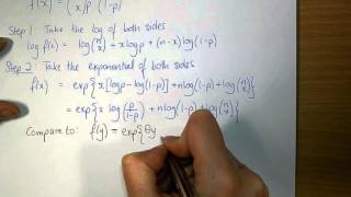 Binomial distribution in the exponential family [upl. by Alleyn666]