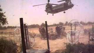 Chinook helicopter landing at a CP in Afghanistan [upl. by Andriette14]