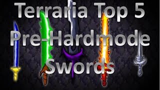 Terraria Top 5 PreHardmode Swords [upl. by Bremser]