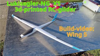 LukiseglerNG XS fully 3dprinted mini RCglider wing build video 5 [upl. by Elimaj]