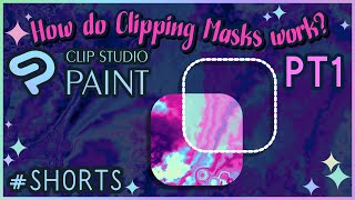 How do Clipping Masks Work in Clip Studio Paint ✦ Part 1 shorts [upl. by Ainoval]