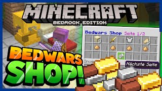 Der BESTE Bedwars SHOP nur mit Commands 🤑 Minecraft Bedrock Tutorial [upl. by Vladimir]