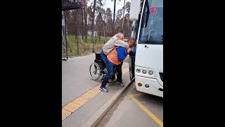 Bus driver makes the bus accessible to a wheelchair user shorts [upl. by Nyraf]