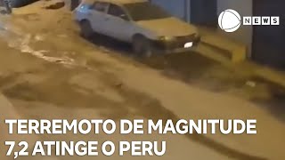 Terremoto de magnitude 72 atinge a costa do Peru [upl. by Seavey]