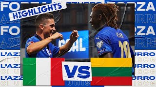 Highlights ItaliaLituania 50 8 settembre 2021 [upl. by Repard]