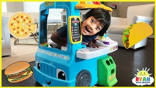 Pretend Play Food Toys Cooking Truck with Ryan ToysReview [upl. by Yesnek]