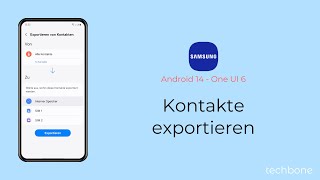 Kontakte exportieren  Samsung Android 14  One UI 6 [upl. by Martell340]