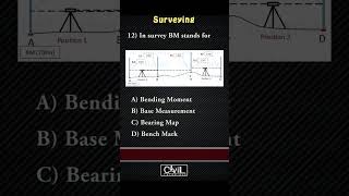 Surveying I MCQ 12100 Civiltutorials engineering quiz survey [upl. by Ahsak132]