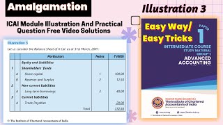 Illustration 3  ICAI latest Module CA Inter Amalgamation Of Company  New Scheme Advance Account [upl. by Seni]