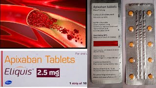 Eliquis 25 mg tablet use in Hindi Apixaban tablet how to use eliquis 25 mg tablet side effects [upl. by Harding275]