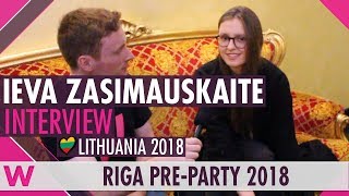 Ieva Zasimauskaitė Lithuania 2018 Interview  Eurovision PreParty Riga 2018 [upl. by Fransis]