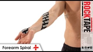 RockTape  Kinesiology Tape Instruction  Forearm Spiral [upl. by Aterg995]