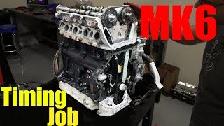 20t TSI VW  Cylinder Head Install and Timing Up the Engine [upl. by Ardna]